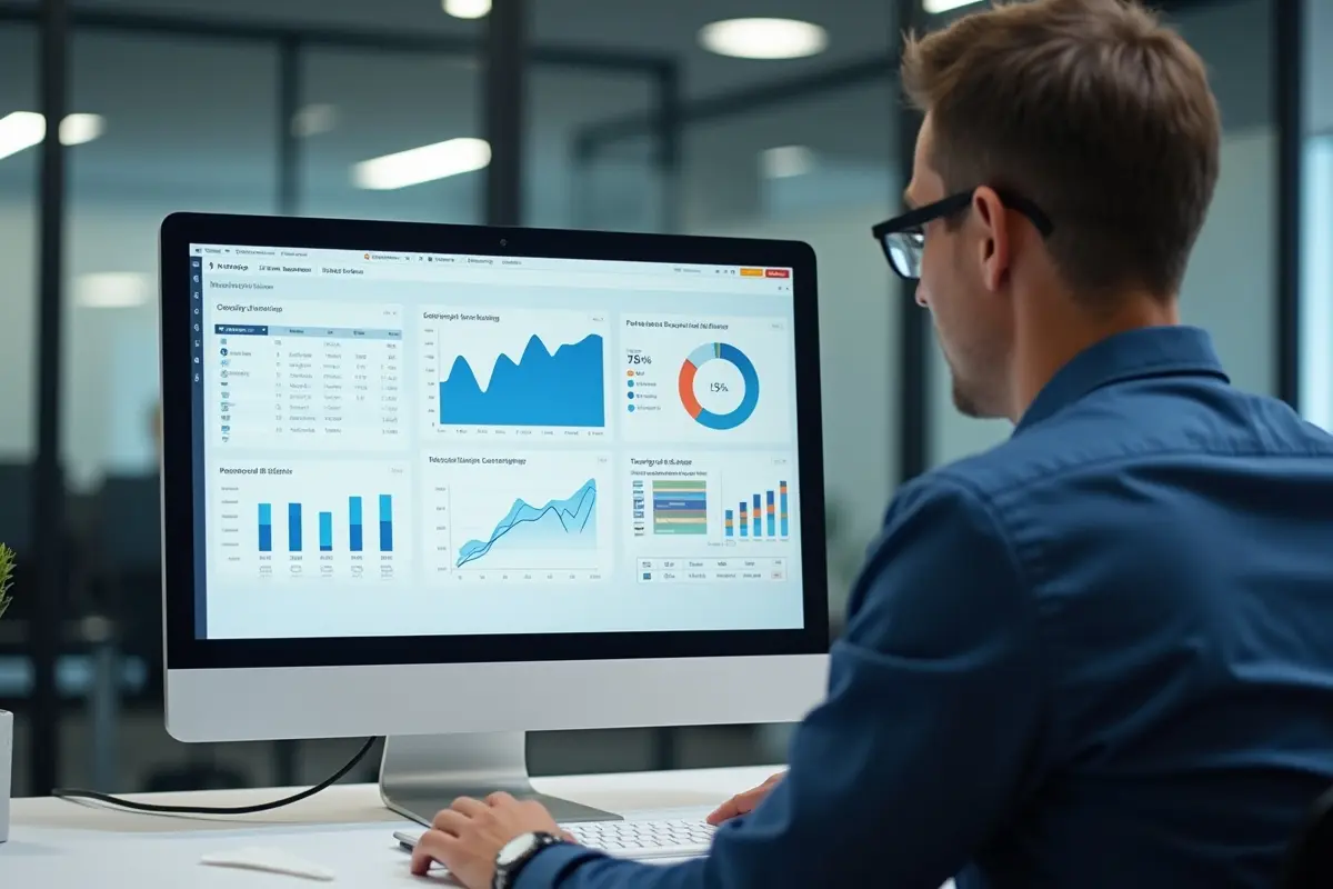 business owner using job management software to streamline operations