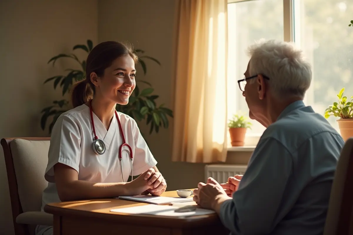 caregiver working on their job