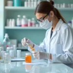 pharmacist preparing customized medication to meet individual patient needs