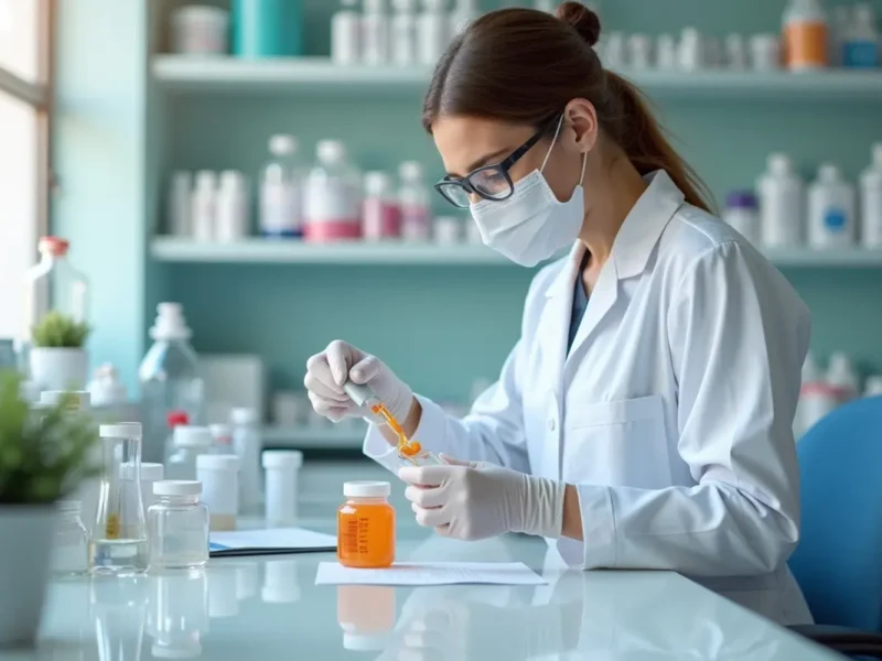 pharmacist preparing customized medication to meet individual patient needs