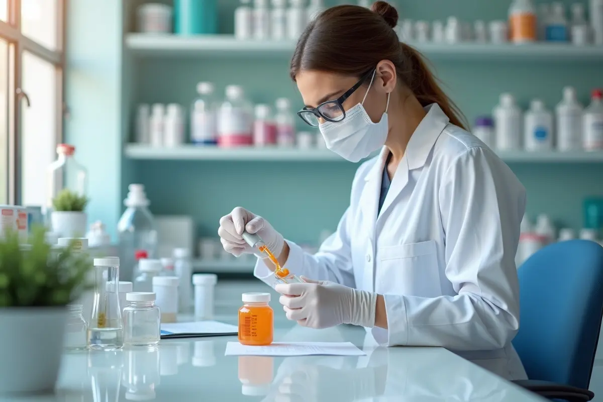 pharmacist preparing customized medication to meet individual patient needs