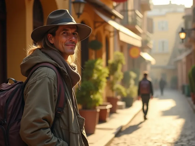 traveler appreciating small moments during an everyday meaningful journey