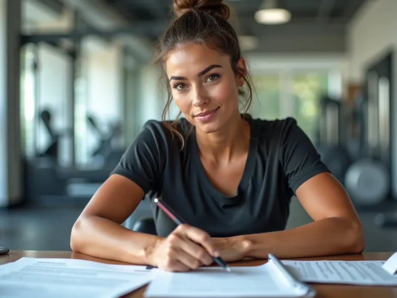 fitness instructor reviewing essential certifications for professional career advancement