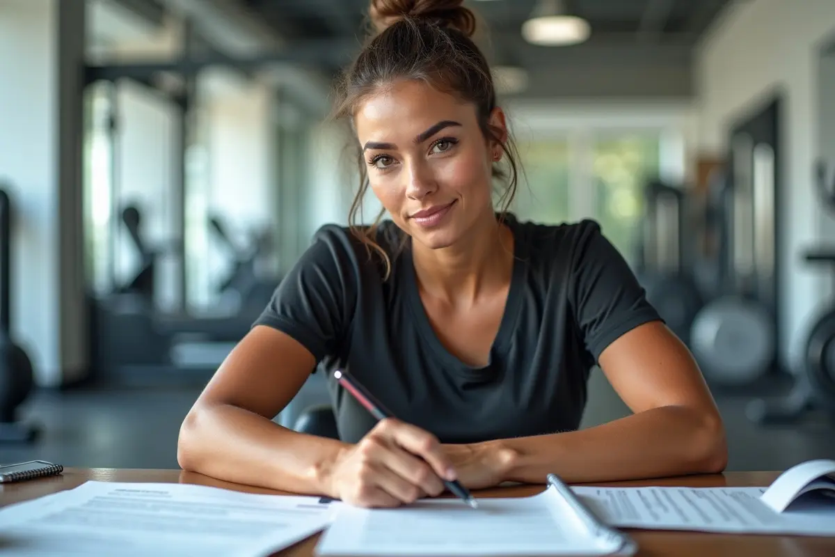 fitness instructor reviewing essential certifications for professional career advancement
