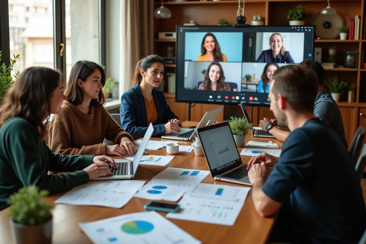 remote team collaborating to support lifestyle entrepreneur business growth
