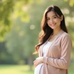 mother feeling confident after successful postpartum cosmetic surgery