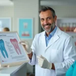 dentist emphasizing importance of general and preventive dental care