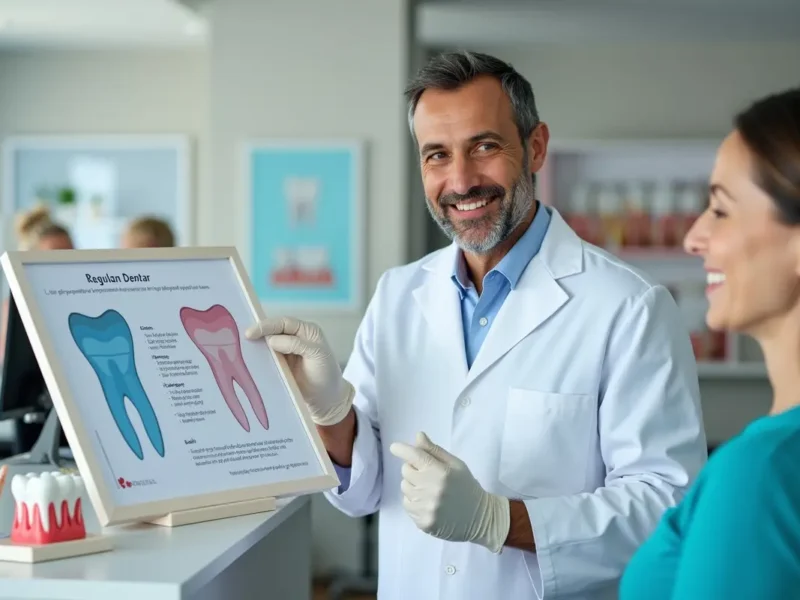 dentist emphasizing importance of general and preventive dental care