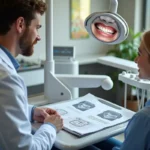 dentist planning smile design to improve overall dental health