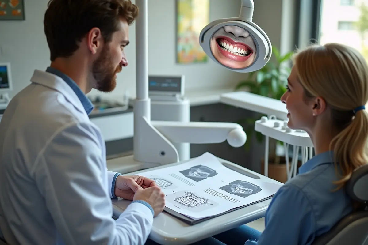 dentist planning smile design to improve overall dental health
