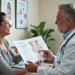 patient learning about tummy tuck procedure and recovery expectations