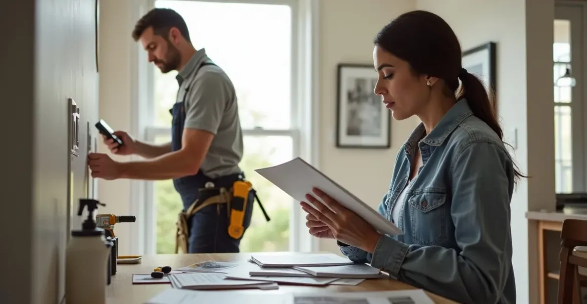 homeowner comparing professional installation with diy sourcing for property upgrades