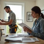 homeowner comparing professional installation with diy sourcing for property upgrades