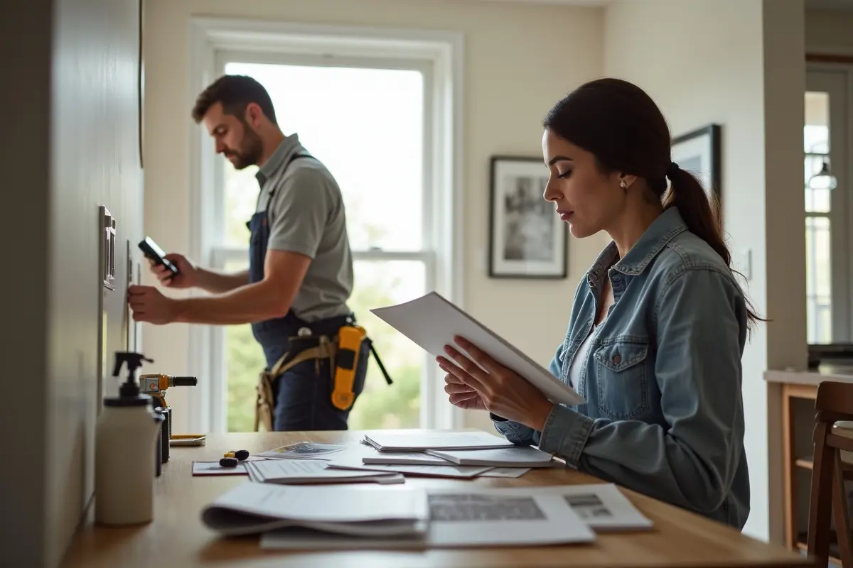 homeowner comparing professional installation with diy sourcing for property upgrades