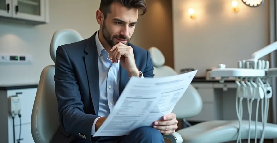 person reviewing realistic veneer costs before cosmetic dental treatment