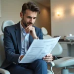 person reviewing realistic veneer costs before cosmetic dental treatment