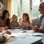 family evaluating trusted care support network for ongoing assistance