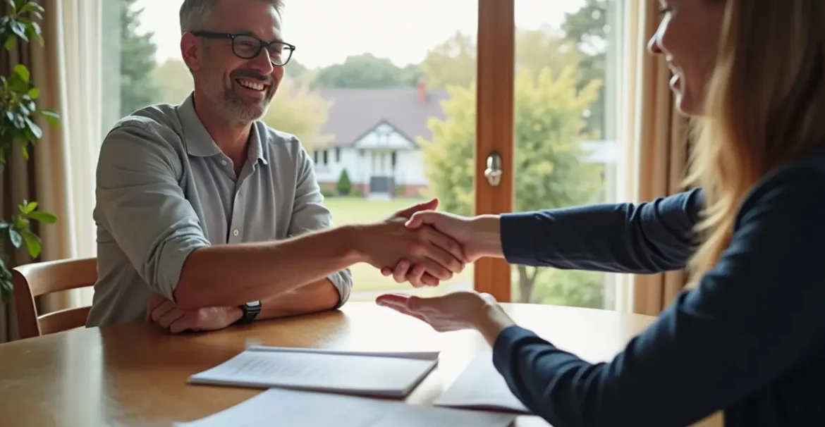 homeowner accepting cash offer to move forward with confidence