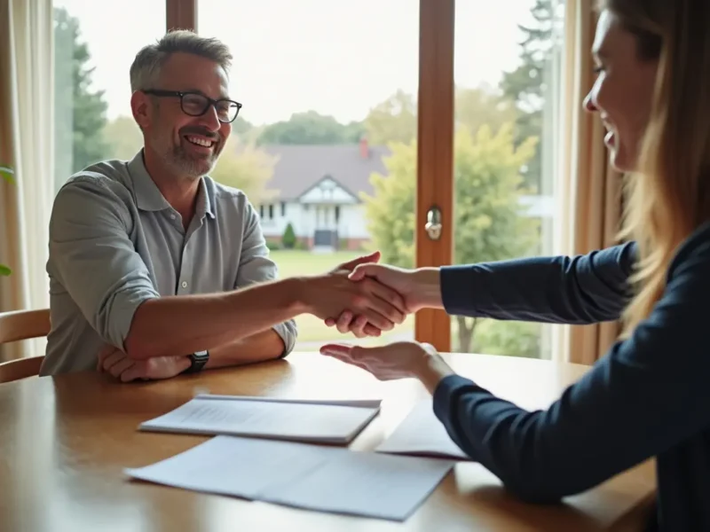 homeowner accepting cash offer to move forward with confidence