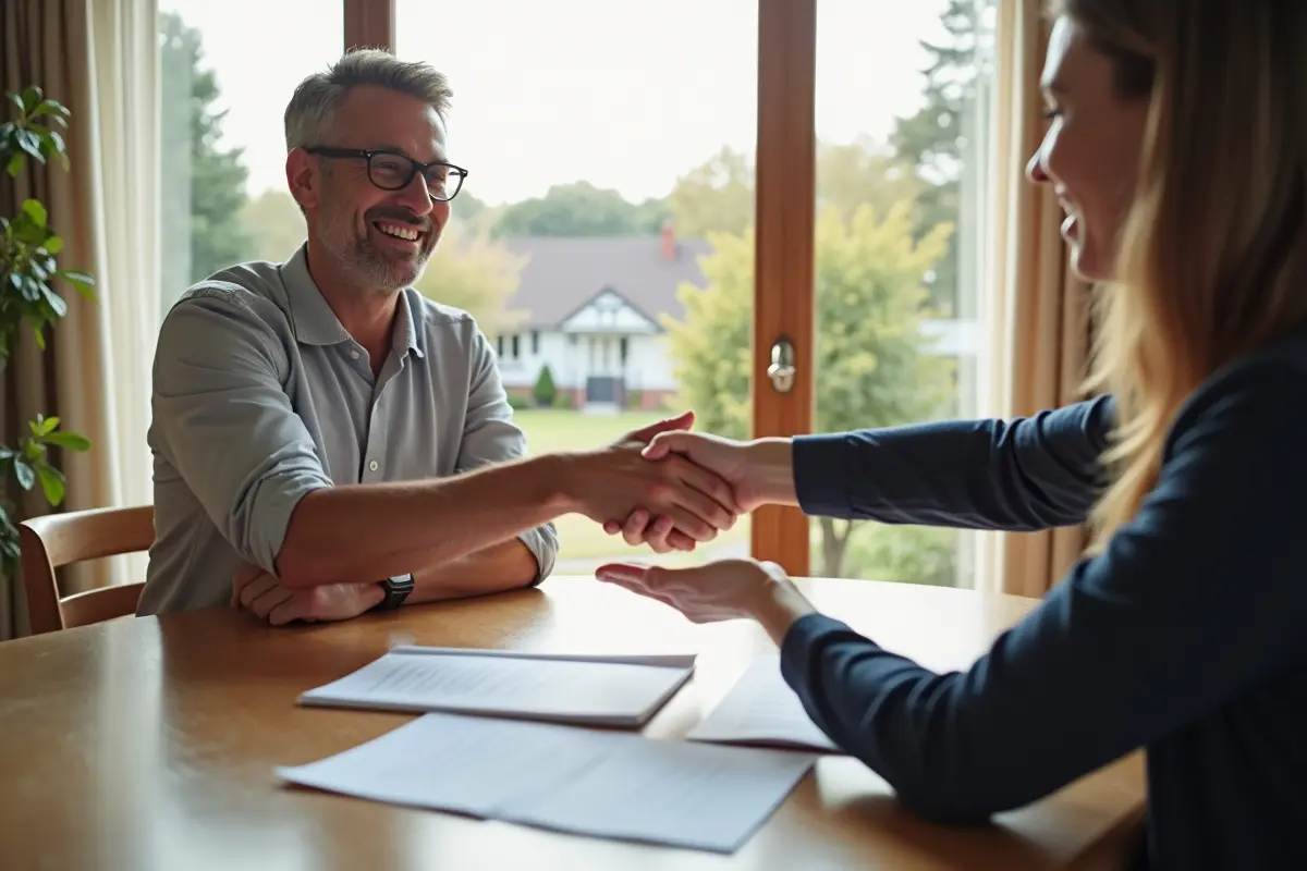 homeowner accepting cash offer to move forward with confidence