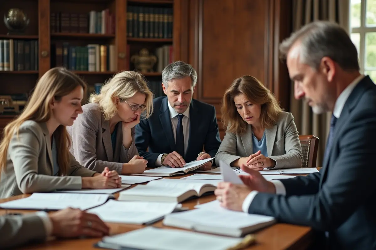 family preparing for estate litigation process and legal proceedings
