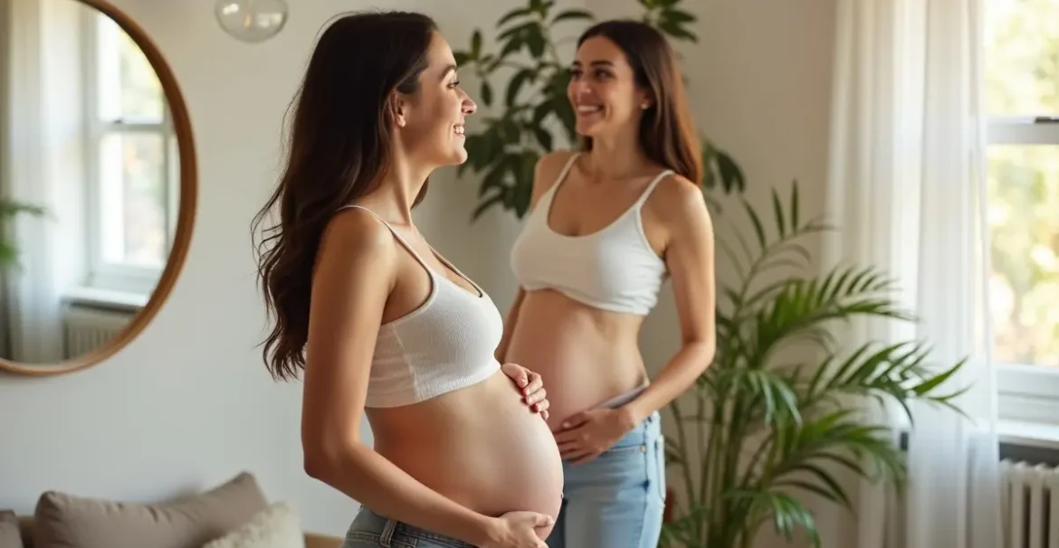 new mother rebuilding body confidence after pregnancy with self care
