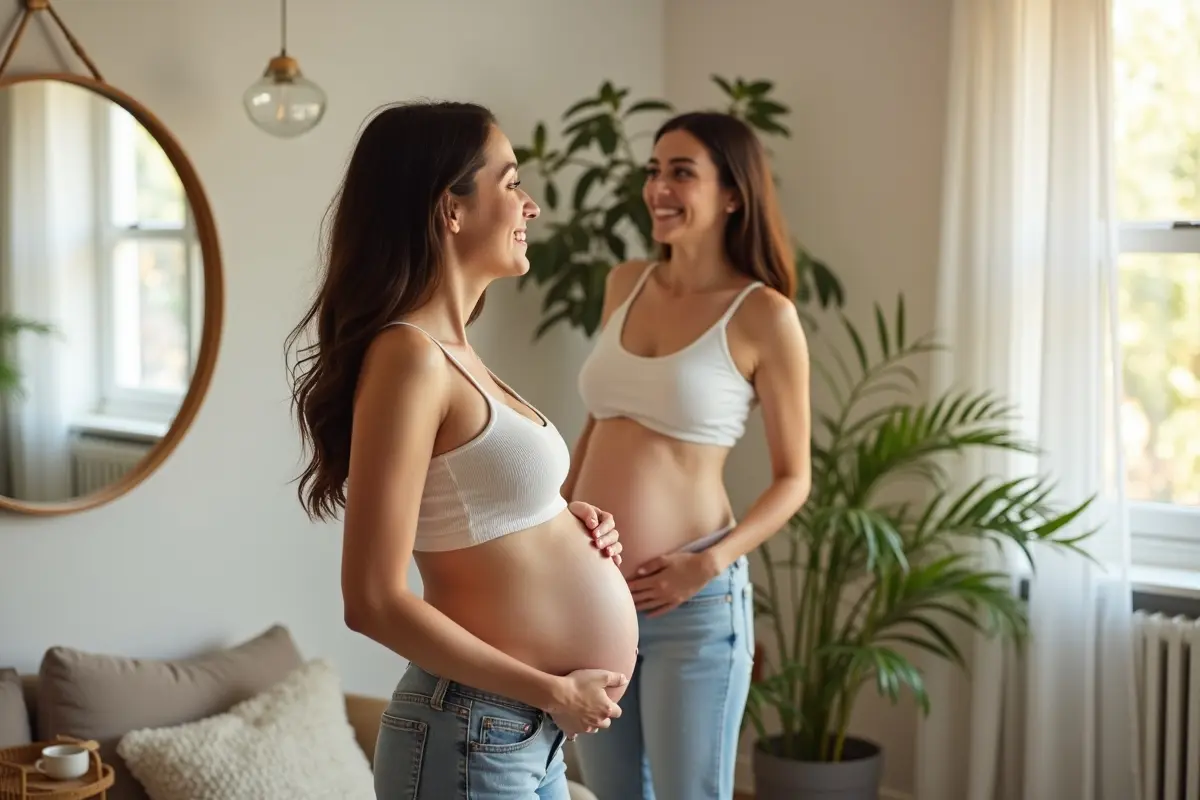 new mother rebuilding body confidence after pregnancy with self care