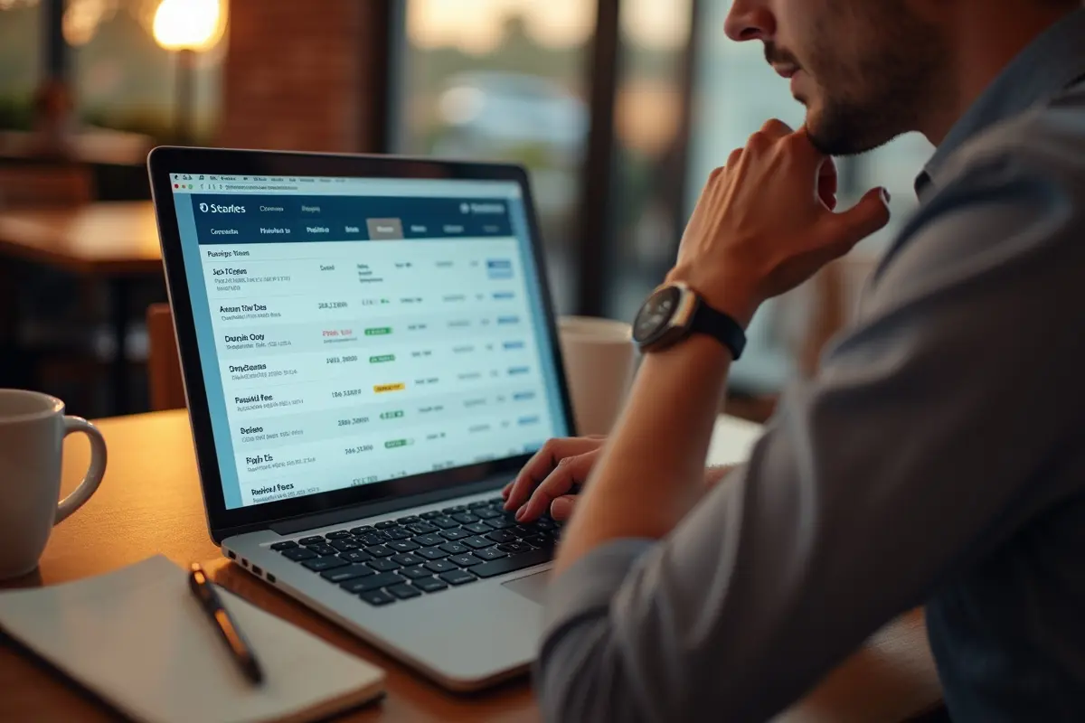 traveler comparing flight details and hidden costs before booking tickets